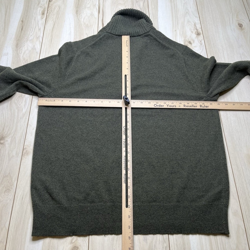 J Crew Sweater Mens XL Green Shawl Neck Wool Blend Knit Pullover - Picture 8 of 11